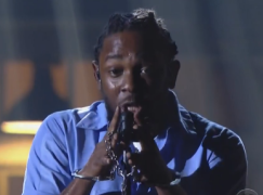 Kendrick Lamar performs at the Grammys